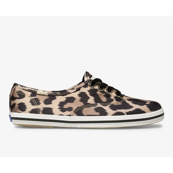 kate spade Shoes - New size 7.5 Kate Spade Keds leopard satin shoes